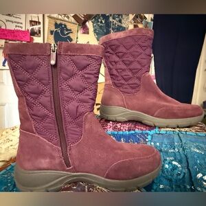 Lands End suede boots.  Nice purple color!!